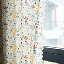 Sutuo Home Boho Curtain Semi-Blackout Colorful Florals Print Cotton Linen Fabric, Handmade Tassels Rod Pocket Bohemian Farmhouse Country Window Drapes for Living Bedroom, 59" W x 84" L, 1 Panel by CozyNest Decor