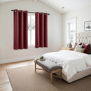 MIULEE Burgundy Red Blackout Curtains for Bedroom Living Room 63 Inches Long 2 Panels, Thermal Insulated Room Darkening Drapes Solid Grommet Top Noise Reduction Christmas Window Treatments 40x63 Inch by TinyTreasures Baby Boutique