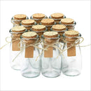 Otis Classic Small Glass Jars with Lids – Set of 12 Mini Glass Bottles with Corks for Halloween Decorations Fall Décor Wedding & Party Favors, Halloween DIY Crafts, Potions, Spices & Candy, 3.4 oz by CozyNest Decor
