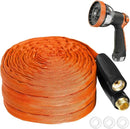 Garden Hose 25ft Made of TPE(Not PVC), with 10 Patterns Sprayer Nozzle, Flexible Water Hose with Swivel-Handle, Solid Brass Fittings, Non-Shrinking, Drinking Water Safe Material, All-weather by GreenHaven Gardens