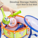 iPlay, iLearn Toddler Musical Instruments Toys, Kids Drum Set, Baby Trumpet, Percussion, Harmonica, Maraca, Flute, Tambourine, Birthday Gifts for 18 Months Olds Ages 2 3 4 5 Years Boys Girls Children by TinyTreasures Baby Boutique