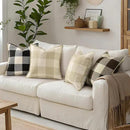 decorUhome Buffalo Plaid Check Throw Pillow Covers 16x16 Set of 2, Outdoor Decorative Farmhouse Neutral Pillow Covers with Stitched Edge for Bed Couch Sofa, Black and White by CozyNest Decor