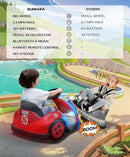 ELEMARA Bumper Cars for Kids with Big Wheels, 2.2 Mph, 12v Electric Ride On Toys with Remote Control, 360 Degree-Spin Bumper Car for Toddlers with DIY Stickers, Bluetooth, Music, LED Light, Red by TinyTreasures Baby Boutique