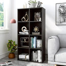 8-Cube Storage Shelf Bookcase - Wooden 4-Tier Floor Standing Open Bookshelf, Modern TV Stand up to 55 Inchs for Home and Office, Black by CozyNest Decor