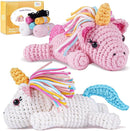 MOREJMTT Crochet Kit for Beginners, Learn to Crochet, Include Easy Knitting Soft Yarn, Step-by-Step Video Tutorial, Hook, Holiday Birthday Gift for Adults and Kids(Unicorn) by TinyTreasures Baby Boutique
