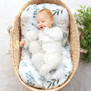 LifeTree Muslin Baby Lounger Cover, Newborn Slipcover Lounger Cover for Boys Girls Infant, Soft 70% Viscose from Bamboo and 30% Cotton, Cover Only, Eucalyptus Pattern by TinyTreasures Baby Boutique