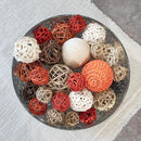 ANDALUCA Decorative Balls Bag Bowl Filler Home Decor (Orange) by CozyNest Decor