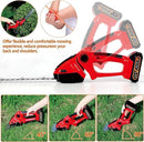 Hedge Trimmer Cordless 2 in 1 Handheld Grass Shears Mini Shrubbery Grass Cutter Electric Brush with Battery and Charger (Mordern) by GreenHaven Gardens