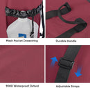 BALEINE 150L Laundry Bag Backpack, 900D Oxford Fabric Large Travel Laundry Bags with Shoulder Straps and 2 Mesh Pockets for College Dorm, Apartment, Laundromat (Red, 150L) by TinyTreasures Baby Boutique