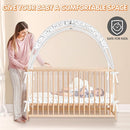 Crib Tent to Keep Baby from Climbing Out - Crib Net to Keep Baby in - Pop Up Breathable Cribs Cover - Canopy with Upgrade Strong Mesh and Durable Zipper (White-Star and Moon, Lager) by TinyTreasures Baby Boutique
