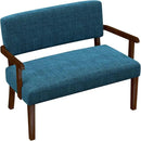 Accent Chair 2 Seat, Arm Chairs with Soft Seat and Armrests for Living Room, Love seat for Dining, Reading, and Waiting Rooms (Blue) by CozyNest Decor
