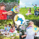 Bubble Gun Bubble Machine Dinosaur Bubble Blower Toy for Kids and Toddlers Bubble in Bubble Gun Party Favors Birthday Christmas Easter Gift for 3 4 5 6 7 8 9 Years Old Boys and Girls (Blue) by TinyTreasures Baby Boutique