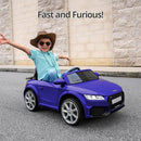 Electric Car for Kids, Licensed Audi 6V Kids Ride on Car Toy for Toddlers with Remote - Dark Blue by TinyTreasures Baby Boutique