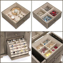 Jewelry Box for Women, Rustic Wooden Jewelry Boxes & Organizers with Mirror, 4 Layer Jewelry Organizer Box Display for Rings Earrings Necklaces Bracelets (Weathered Gray) by TinyTreasures Baby Boutique