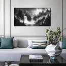 Mountain Wall Pictures for Living Room Decor - Black and White Wall Art Bedroom - Waterfall Canvas Wall Art for Office Size 20" x 40" by CozyNest Decor