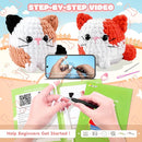 Cat Crochet Kit for Beginners-2PCS Calico Cats Crochet Kits for Adults Kids, Crochet Starter Kit with Step-by-Step Video Tutorials,Crochet Animal Kits Knitting Kit Learn to Crochet Kits by TinyTreasures Baby Boutique