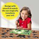 Skillmatics Sun Paper Art Kit - STEM Craft Kit for Kids with Decorative Paper, Stencils & Markers, Create with Sunlight, Mess-Free, Indoor Fun, Gifts for Ages 4, 5, 6, 7, 8, 9, 10, 11, 12 by TinyTreasures Baby Boutique