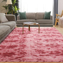 Luxury 4x6 Area Rug, Ultra Soft Rugs for Living Room, Plush Carpet Rugs for Bedroom, Non-Slip Indoor Rug for Nursery, Study Room, Playroom, Home Decor, Tie-Dyed Dark Pink by TinyTreasures Baby Boutique