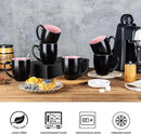 GBHOME 16oz Coffee Mugs Set of 6, Large Ceramic Coffee Mugs for Man, Woman, Dad, Mom, Modern Coffee Mugs Set with handle for Tea/Latte/Cappuccino/Milk/Cocoa. Dishwasher&Microwave Safe,Pink by CozyNest Decor