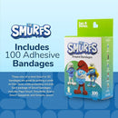 BioSwiss Bandages, The Smurfs Shaped Self Adhesive Bandage, Latex Free Sterile Wound Care, Fun First Aid Kit Supplies for Kids and Adults, 100 Count Box by TinyTreasures Baby Boutique