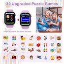 Kids Smart Watches Girls Gift for Age 5-12, Watch for Kids with 32 Games HD Touch Screen Video Camera Pedometer Music Player Flashlight 12/24 hr Toys for 5 6 7 8 9 Year Old Girl Birthday Gift by TinyTreasures Baby Boutique