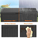 100 Gallon Resin Deck Box, Lockable Patio Outdoor Storage Box for Furniture, Garden Tools and Tools Storage, Waterproof Outside Storage Boxes - Black by GreenHaven Gardens
