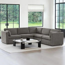 CHITA Oversized Modular Sectional Fabric Sofa Set, FSC Certified Extra Large 5 Seat V Shaped Corner Sectional Cloud Couch for Living Room, 106 inch Width, 4 Seat and 1 Middle Corner, Grey by CozyNest Decor