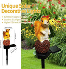 QH & Garden 2-Pack Squirrel and Turtle Garden Statues Decor，LED Waterproof Animals Lights for Garden, Balcony, Yard, Lawn, Pathway, Walkway - Garden Solar Powered Outdoor Decor by GreenHaven Gardens