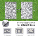 OLANLY Waterproof Outdoor Rug 5x8 ft, Reversible Outdoor Plastic Straw Rug with Leaf Pattern, RV Mat, Indoor Outdoor Carpet for Patio, Camping, Balcony, Deck, Backyard, Grey & White by CozyNest Decor