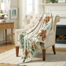 Lahome Floral Beige Soft Throw Blanket for Bed，Spring Botanical Aesthetic Blankets for Women Cute, Thick Warm Cozy Throws for Girls Sofa Chair Home Decor, Beige 50''x60'' by CozyNest Decor