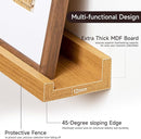 Floating Picture Ledge Shelves for Wall Set of 2, 95 Inches Picture Ledge Shelf with Long Large Nursery Book Shelf for Toys Storage Kids Bookshelf Wall Mounted Living Room Bedroom Decor Frames, Oak by TinyTreasures Baby Boutique