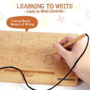 Asweets Montessori Wooden Number Practicing Board, Double-Sided Tracing Board and Shape RecognitionTool to Writing 123 Educational Toy Game for Preschool 3 4 5 Years Old Gifts by TinyTreasures Baby Boutique