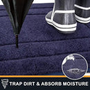 PURRUGS Dirt Trapping Door Mat 32" x 70", Non-Slip/Skid Machine Washable Entryway Rug, Dog Doormat, Super Absorbent Welcome Mat for Muddy Wet Shoes and Paws, Navy Blue by CozyNest Decor