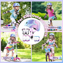 Vvinca Kids Toddlers Bike Helmet Adjustable for Ages 3-5-8 Years, Knee Pads and Elbow Pads Set Wrist Guard Sports Protective Gear Set for Roller Skate Bicycle Skateboard Scooter Girl Boy Birthday Gift by TinyTreasures Baby Boutique