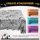 eZAKKA Halloween Table Cloth, 60"x104" Spider Webs Tablecloths Black Tablecloth Lace Fabric Table Cloths Spooky Table Cover for Rectangle Tables for Parties Gothic Halloween Home Decorations by CozyNest Decor