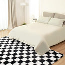 Super Soft Rug for Bedroom, 3x5 Ft Black and White Area Rug Classic Checkered Shaggy Anti-Skid High Pile Soft Fluffy Rug Fuzzy Carpet for Living Room Bedroom Kids Room Nursery, Dorm Home Decor by TinyTreasures Baby Boutique