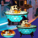 Ghost Bubble Bath Lamp, Halloween Light up Ghost Night Light, LED Flickering Nightlight, Cute Bathtub Spooky Books Nightlight for Halloween Ghost Decor by TinyTreasures Baby Boutique