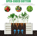 SnugNiture 4x2x2FT Raised Garden Bed Galvanized Planter Garden Boxes Outdoor, Deep Root Planter Raised Bed for Vegetables Flowers Herbs,Beige White by GreenHaven Gardens