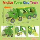 Veslier Dinosaur Car Toy for 3 4 5 Years Old Boys, Friction Power Carrier Truck with 4 Pack Small Pull Back Dino Car, Christmas Birthday Gift for 3+ Boy Girl Kids Toddlers by TinyTreasures Baby Boutique