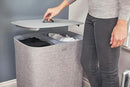Joseph Joseph Tota 90 liter/23.8 gallon Laundry Hamper Separation Basket with lid, 2 Removable Washing Bags with Handles - Gray by CozyNest Decor