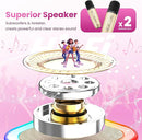 Mini Karaoke Machine for Kids Adults, Portable Karaoke Microphone Singing Speaker Bluetooth Karaoke Player with 2 Wireless Mic, Birthday Gifts for Girls Boys 4-12 Year Old, Family Home Party(Gold) by TinyTreasures Baby Boutique