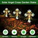 Solar Cross Garden Stake Lights for Outdoor Garden,Cemetery,and Yard Decor,Angel Wings Cross Solar Christmas Lights Outdoor,Memorial Gifts Angel by GreenHaven Gardens