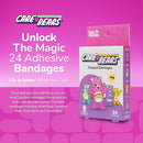 BioSwiss Care Bears Bandages, Unlock The Magic Care Bear Shaped Self Adhesive Bandage, Latex Free Sterile Wound Care, Fun First Aid Kit Supplies for Kids, 24 Count by TinyTreasures Baby Boutique