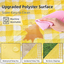 ZAZE Extra Large Picnic Blankets, 80''x80'' Washable Waterproof Foldable Oversized Compact Picnic Mat for Spring Summer Blanket Beach, Camping on Grass (Yellow and White) by TinyTreasures Baby Boutique