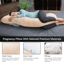 MOON PARK Pregnancy Pillows for Sleeping - U Shaped Full Body Maternity Pillow with Removable Cover - Support for Back, Legs, Belly, HIPS - 57 Inch Pregnancy Pillow for Women - Brown by TinyTreasures Baby Boutique