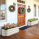 KING BIRD Raised Garden Bed Kit with Bottom 2025 Upgraded Galvanized Planter Garden Box Outdoor & Indoor for Gardening, Vegetables, Flowers, Beige, 35.4x11.8x11.8 in by GreenHaven Gardens