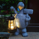 Solar Turtle Garden Outdoor Statues,Resin Turtles Figurine Decorations with Solar Lights Lantern, Outdoor Turtle Art Decor for Lawn,Yard, Unique Housewarming Gift for Garden Home by GreenHaven Gardens