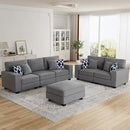 L Lengend Vansen Modular Sectional Sofa U Shaped Couch with Ottoman Modern Reversible Corner Sectional Couch for Living Room (Dark Grey, 2+3 with Ottoman) by CozyNest Decor