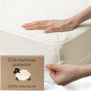 Niagara 1 Pack Viscose Made from Bamboo 100% Waterproof Crib Mattress Protector, Soft Breathable Crib Mattress Protector with Deep Pocket, Crib Mattress Pad for Toddler and Baby (52x28, Beige) by TinyTreasures Baby Boutique