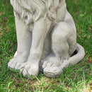 Glitzhome Guardian Sitting Lion Garden Statue MGO Outdoor Decoration, 27.75" H, White by GreenHaven Gardens